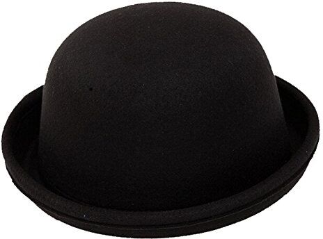 ZUMUii Butterme Bambini Rotolo Brim Dura Cloche Bombetta Inverno Lana Feltro Fedora Billycock cap