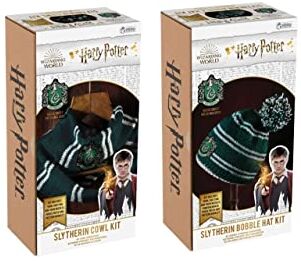 Mad Monkey Harry Potter- Set di maglieria da casa Serpeverde sciarpa fibbia e cappello Beanie