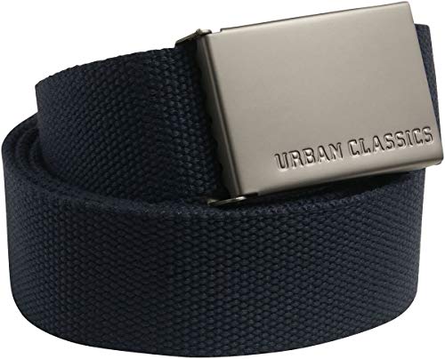 Urban Classics Cintura Unisex per Uomini e Donne, Cintura con Fibbia Scorrevole in Metallo, Regolabile, 100% Poliestere, Lunghezza 120 cm, Diversi Colori Disponibili, Taglia Unica