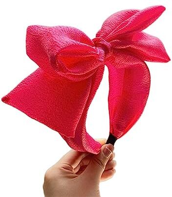 MOIKEN Forcine Capelli Donna Bow Headband Fashion Hair Accessories Trendy Temperament Hairband Hair Band (Color : Red)