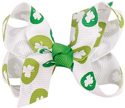 Cuwtheugwg Hawaii St. Hair Band Patrick's Headband Green Hair Design Bow Fermaglio per irlandese elastico Cerchietti Semplici (B, One Size)