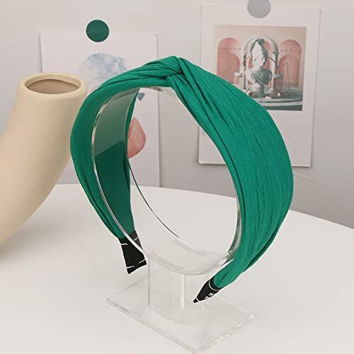 Generic Testa di fiore Accessori per capelli a tesa larga bowknot stampa fascia per capelli dolce multicolore tutto-fiammifero accessori per capelli forcina a tesa larga fascia per capelli, verde