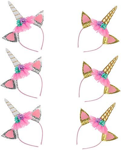 Jiahuade Corno Hairbands,Corno di Unicorno Fantasia,Plastica Fascia Unicorno,Cerchietto Unicorno Fascia,Cerchietti Capelli Unicorno,Corno di Unicorno,Fasce Unicorno Ragazze,Unicorno Fascia per Capelli (C)