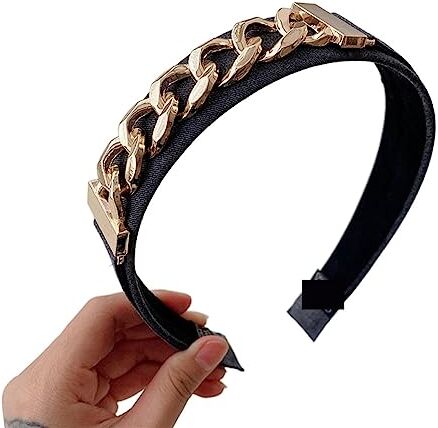 MOIKEN Forcine Capelli Donna Wide-brimmed Headband Fashion Hair Accessories Trend Temperament Hairband Hair Band (Color : Gray)