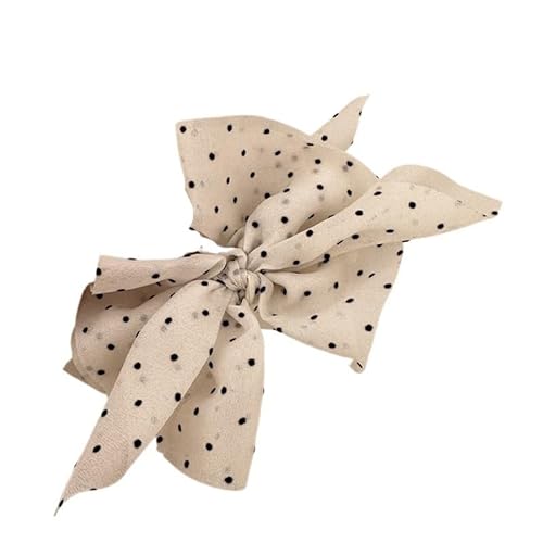 HXSCOO Wave Point Irregular Large Bowknot Hair Claws Lady Delicate Forcine Barrettes Gilrs Hair Clips Accessori for capelli (Color : Beige)