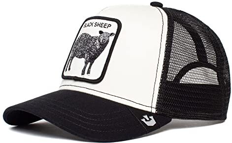 Goorin Bros. Cappello da Baseball da Uomo The Farm A-Frame, Trucker-Sheep-White-Black-#27770, 62