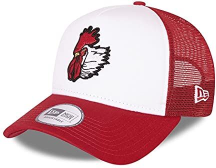 New Era Port City Roosters MiLB Minor League Red A-Frame Adjustable Trucker cap One-Size