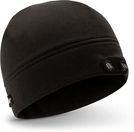 Velamp STOKER: cappellino in spandex con luce LED ricaricabile. Nero