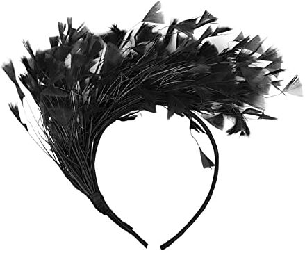 TOPKEAL Cappello da donna per matrimonio, cocktail, in rete, con clip, fascia per capelli, fascia per il sudore da uomo (nero, taglia unica)