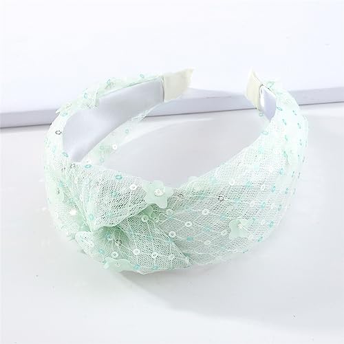 Youllyuu Estate Fiore Croce Annodato Fascia Per Le Donne Ragazze Maglia Hairband Elastico Testa Cerchio Turbante Accessori Per Capelli Gioielli GN