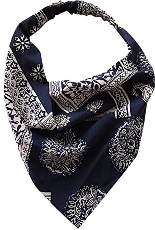 Generico Bandane per floreali Fazzoletto da donna Bandana da donna Sciarpa per con stampa Triangolo Fazzoletto per con cravatte Sciarpa per la Cerchietti Grossi (C, One Size)