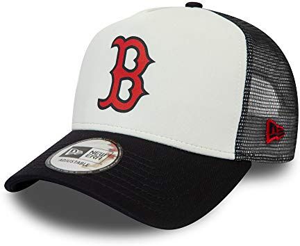 New Era Boston Red Sox MLB cap Trucker Kappe Verstellbar Baseball Snapback Weiss One-Size