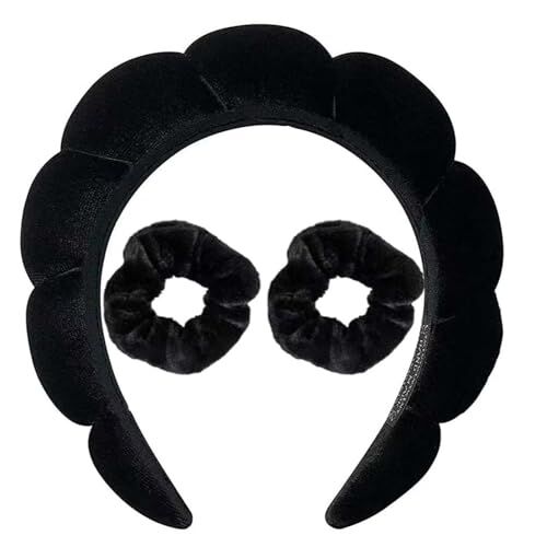 WUODHTW Set di cerchietti per capelli da donna, in peluche, alla moda, con fascia da polso (7 pezzi)