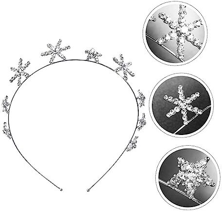 minkissy 1 Pc Esagramma Copricapo Di Strass Di Compleanno a Stella Per Diadema Copricapo Stella Di Cristallo Diadema Per Le Donne Bandana Sposa I Fiori Fiore D'argento