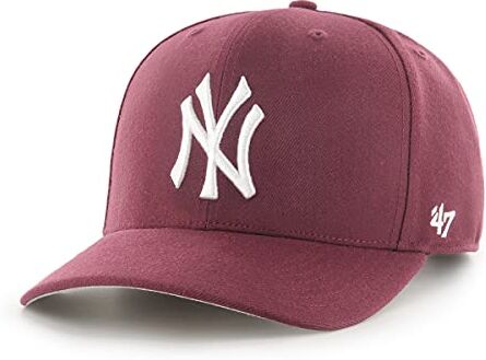 47 MLB New York Yankees Cold Zone MVP DP Cappellino Baseball Unisex Snapback Logo Bianco Colore, Marrone scuro, Etichettalia unica