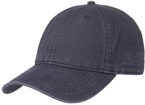 Stetson Ducor Sun Guard Fullcap Uomo Cappellino da Baseball in Cotone bio (sostenuto) Primavera/Estate Protezione UV 40+ Look-StoneWashed Cappellino da Esterno Blu L (58-59 cm)