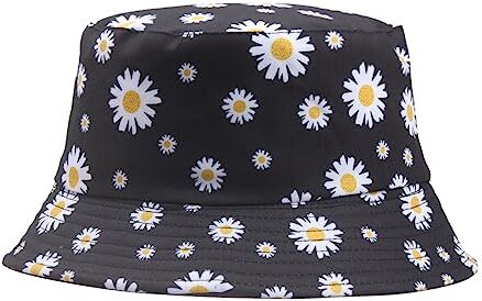 PLABBDPL Bucket Hat Cotone Donna Uomo,Cappello Pescatore Pieghevole, Protezione del Sole Cappelli, cap da Pesca, Donne Uomini Denim di Tendenza Cappello a Secchiello, per Spiaggia all'Aperto