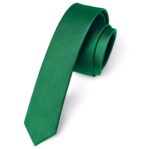 Enlision Cravatta Verde Uomo Elegante 4 CM Cravatta Stretta Sottile Slim Cravatte Tinta Unita de Matrimonio Festa Lavoro