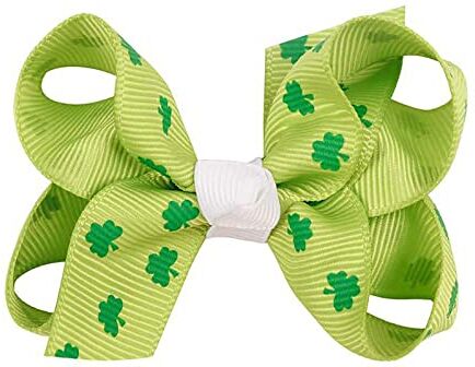 Cuwtheugwg Hawaii St. Hair Band Patrick's Headband Green Hair Design Bow Fermaglio per irlandese elastico Cerchietti Semplici (D, One Size)