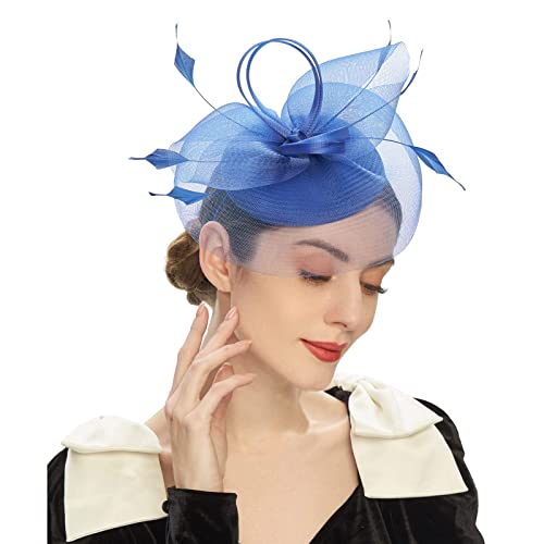 YWSTYllelty Fascia Skincare Capelli Fascinator per feste di tè Kentuckys Derbys Hat Fascinator Pillbox Hat Fascia per cocktail Cerchietto Punto Matrimonio