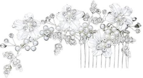 XIKSJW 1 Pezzi Wedding Crystal Hair Vines Fiore Foglia Copricapo Accessori per capelli da sposa per la sposa