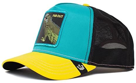 Goorin Bros. Trucker Iguana Party FAR Out Cappello da baseball, colore teal, turchese giallo, taglia unica, giallo.