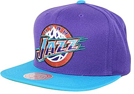 Mitchell & Ness Wool Berretto a 2 toni, modello Utah Jazz, colore: viola/blu