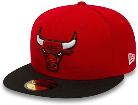 New Era NBA League Basic 59Fifty Snapback Chicago Snapback cap, Uomo, Red Black, 6 7/8 (54.9 cm)