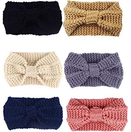 DRESHOW 6 Pezzi Fasce per Capelli Tessuto di Lana Turbante Fascia da Donna Invernale Accessori Cerchietti per Donna Ragazze