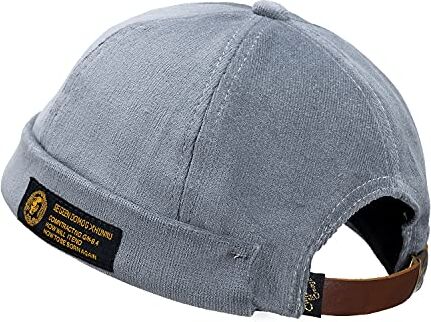 CLAPE Berretto da Portuale da Uomo Corduroy Docker cap Berretto Docker da Motociclista Cappello Senza Visiera Berretto da Scaricatore