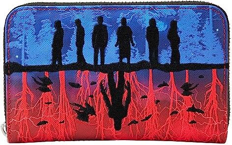 Loungefly Netflix Stranger Things Upside Down Shadows Portafoglio con cerniera, nero, taglia unica