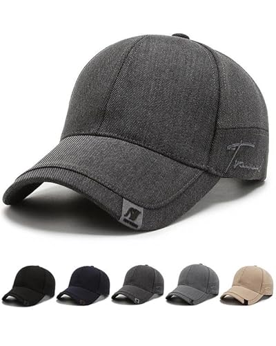 Joligiao Cappello Baseball Uomo Cappello da Baseball Traspirante Cotone Casuale Regolabile Cappellino Unisex da Baseball Cappellino Cappellino Uomo con Visiera Trucker Hat Grigio Scuro Taglia Unica