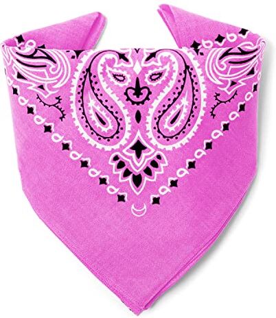 ...KARL LOVEN Bandana Rosa Motivo Paisley 100% Cotone Spessore Superiore 20 Colori Esclusivi