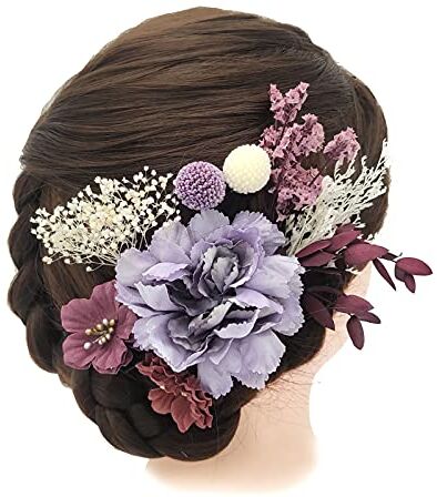 YSoutstripdu Accessorio per capelli da donna, 5 pezzi con fiore artificiale, fatto a mano, con perle finte a forma di U, fermaglio per capelli