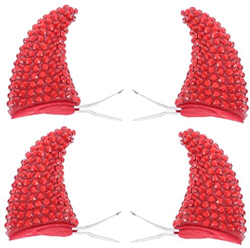 minkissy Forcina 8 Pz Fermagli Per Di Halloween Fermagli Per in Corno Di Diavolo Corna Cosplay Fermagli Per Con Corna Da Diavolo Carino Plastica Fermaglio Per Corno Affrettato