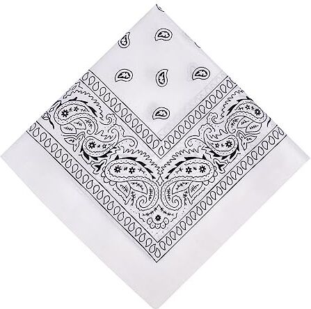 Aomig Bandane, Anacardi Bandana Bandane Colorate Bandana Bianco per Uomo Donna Bambini, Bandane Colorate Donna con Paislys Pattern Fazzoletto Copricap per Capelli/Collo/Polso/Testa