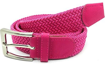 MixYourBeauty MYB Cintura elastica intrecciata per Uomo e Donna diversi colori e dimensioni (105-110 cm, Rosa)