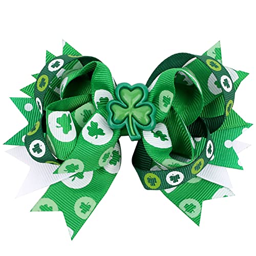 Generic Capelli per bambini irlandesi St. Hair Green Elastico Fascia Arco Patrick's Design Band Day Fermaglio per capelli lunghi (D, taglia unica)