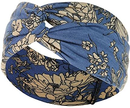 Generico Fasce annodate largo per le donne Stampa sportiva Leopard Elasticità Fascia per ragazze Fasce Moda Boho Yoga Fascia per Cappello Sciarpa Attaccato (N, One Size)