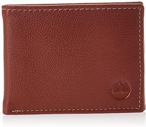 Timberland Portafoglio da uomo Wellington RFID in pelle Bifold Portafoglio Trifold Hybrid, Cognac, taglia unica