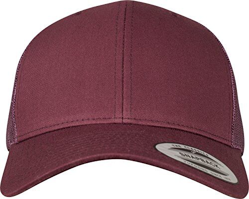 Flexfit Snapback Unisex Baseball-Mütze   Trucker Kappe Mesh Basecap, Rot (maroon), Gr. One size