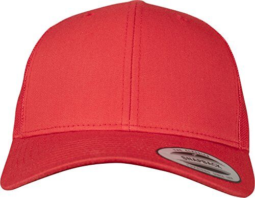 Flexfit Snapback Unisex Baseball-Mütze   Trucker Kappe Mesh Basecap, Rot (red), Gr. One size