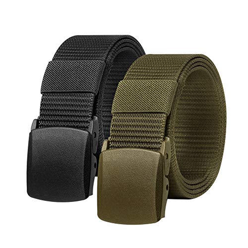 KEYNAT Cintura Uomo Tattica in Nylon con Fibbia Plastica, Cinture Militare in Tela 125cmx3.8cm, Regolabile Casuale Cinghia dei Jeans, Esterne