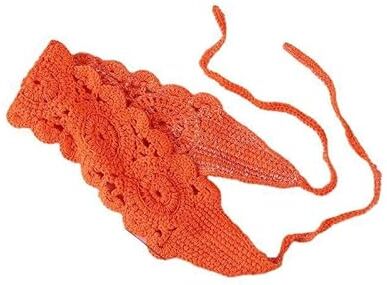 NANZU Boho Square Retro Crochet Hair Bandana Sciarpa per capelli Fasce per capelli Fascia per capelli all'uncinetto Fazzoletto per la testa per sciarpe da donna