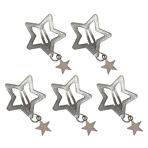 Generic 1/5/10Pcs Ragazze Stella Clip di Capelli Delle Donne Carino Metallo Argento BB Clip di Capelli Barrettes Presa Dei Capelli Copricapo Accessori Per Capelli