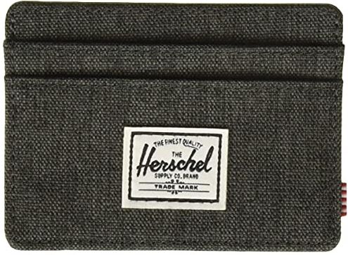 Herschel Charlie Rfid, Portafoglio Unisex Adulto, Black Crosshatch, Taglia Unica