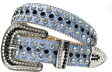 Dsimilarl Luxury Western Belt Moda Strass Cintura Diamante Borchiato Cintura Uomo Donne Bling Strap Cinto De Strass Jeans Nero Blu 46 pollici