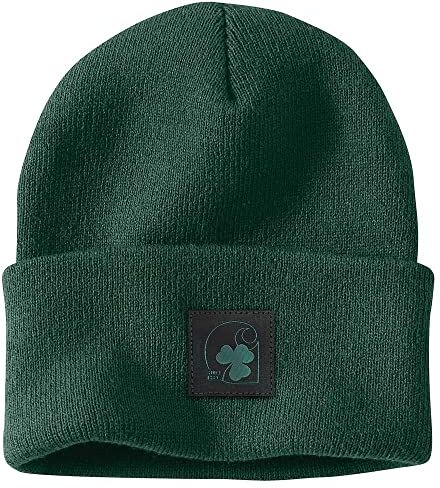 Carhartt Knit Shamrock Patch Beanie Cappello a Cuffia, North Woods, Taglia Unica Unisex-Adulto