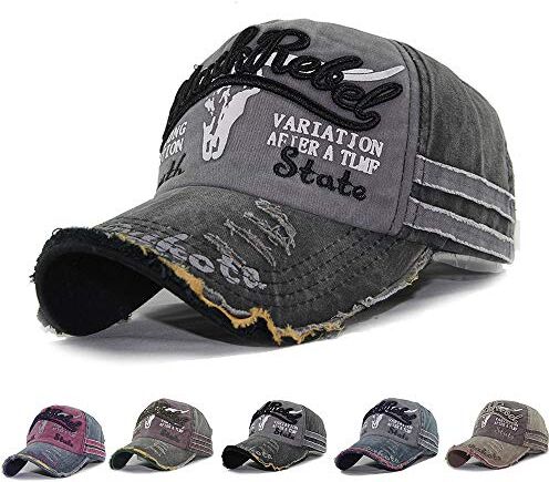 CheChury Cappello Uomo Cappellino Estivo Ricamato Unisex Baseball Tappo Cotone Moto Tappo Bordo Hip-Hop del Berretto da Baseball Regolabile Cappello