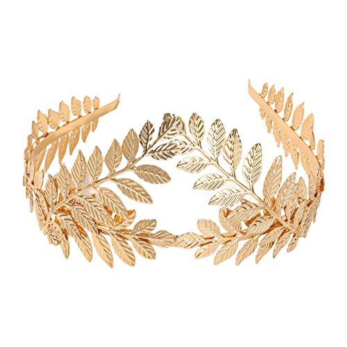 Generic Oyrcvweuy Golden Series Cerchietto per capelli a forma di foglie, per sposa, becco d'anatra, stile barocco, per matrimoni, feste di nozze, diademi da sposa, fascia di lusso, 2 #